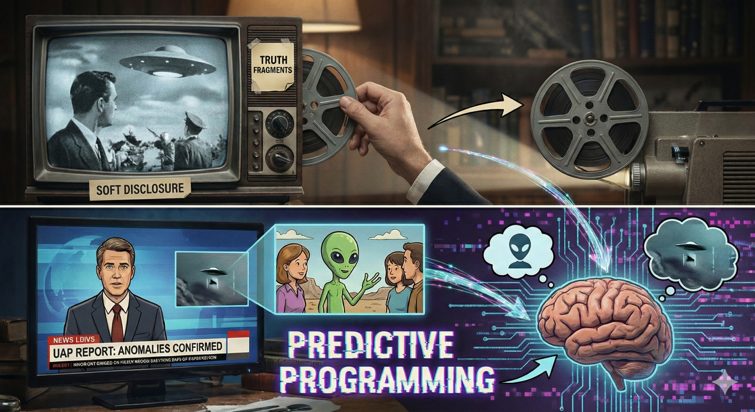 Přečtete si více ze článku HOLLYWOOD JAKO ZBRAŇ: Co je „Soft Disclosure“ a jak nás filmy naprogramovaly, abychom milovali své věznitele?